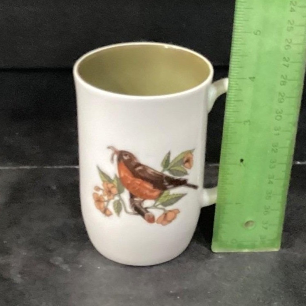 Fitz & Floyd Wild Birds Coffee Cups, Set of 2, Blue Jay and Robin Design Mugs - Picture 6 of 11